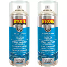 “Two cans of Hycote XUK0232 Clear Lacquer 400ml spray paint”