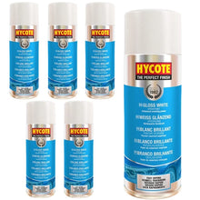 “Hycote XUK032 Gloss White Spray Paint 400ml multipack of 6”