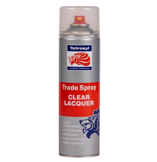 Tetrosyl 500ml Clear Lacquer Aerosol Trade Spray Paint