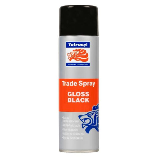 Tetrosyl Trade Spray Paint Gloss Black 500Ml