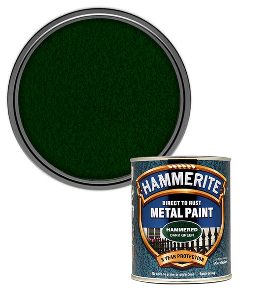 Hammerite Direct to Rust Quick Drying Metal Paint – Hammered Green 750ml