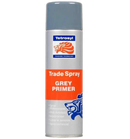 Tetrosyl Grey Primer Trade Aerosol Adjustable Nozzle Spray Paint 500ml