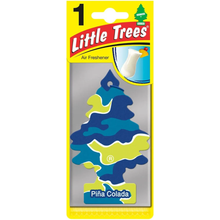 Little Trees Pina Colada air freshener in packaging on a white background