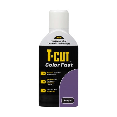 “T‑Cut Color Fast Ceramic Purple Paintwork Restorer 500ml bottle”