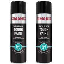 “Simoniz Tough Satin Black Spray Paint 500ml twin‑pack”