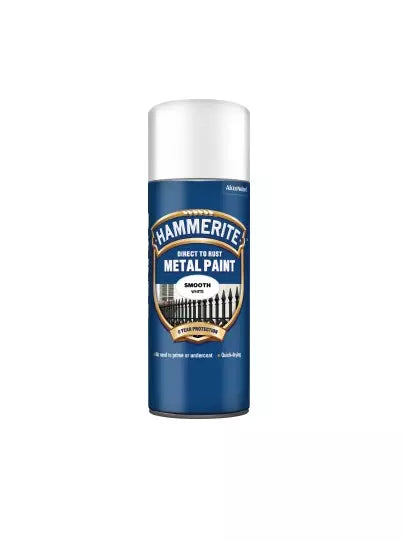 Hammerite Direct to Rust Metal Paint - Gold White Finish 400ml Aerosol