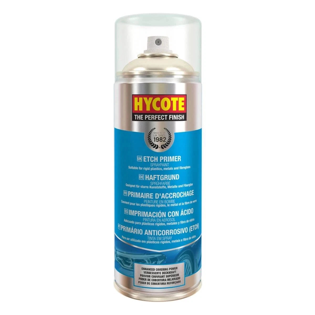 “Hycote Fast Drying Metal Fibreglass Etch Primer 400ml aerosol spray can”