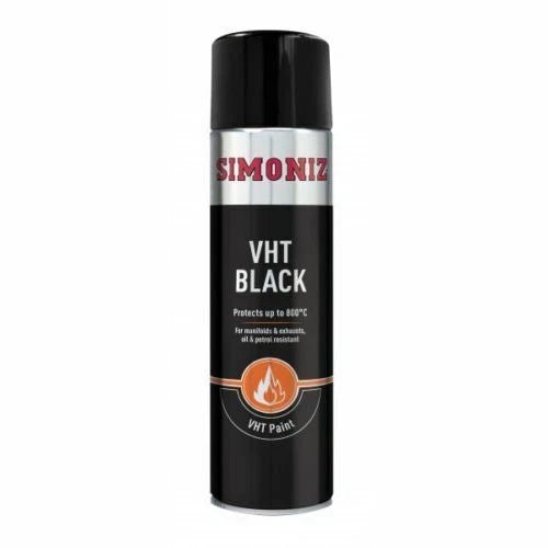 “Simoniz Very High Temperature VHT Black 500ml spray paint can”